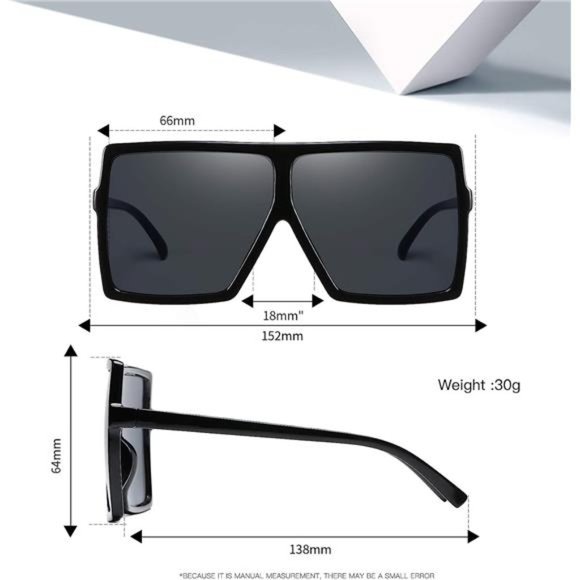 3 Pack Sunglasses for Women Men Large Frame Retro Square glasses Trendy Summer - Picture 2 of 6